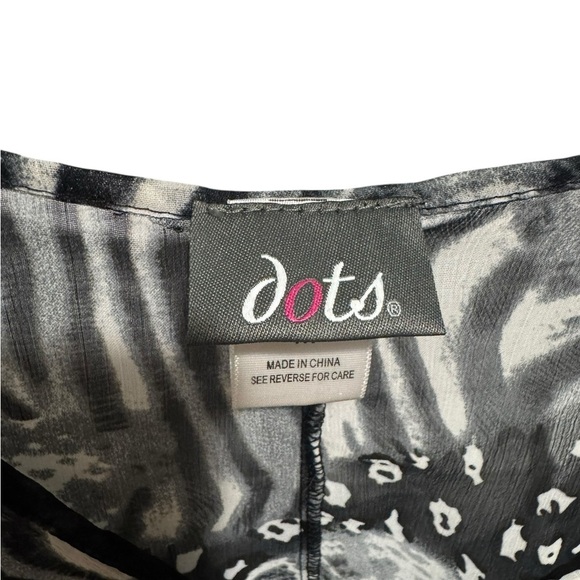 Dots Sheer Animal Print Tunic Top Size M - Picture 3 of 5